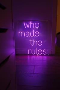 Tabelamis Who Made The Rules Neon Led