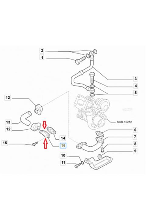 Orjinal Tf Boru Doblo Turbo Yaglama Cıkıs