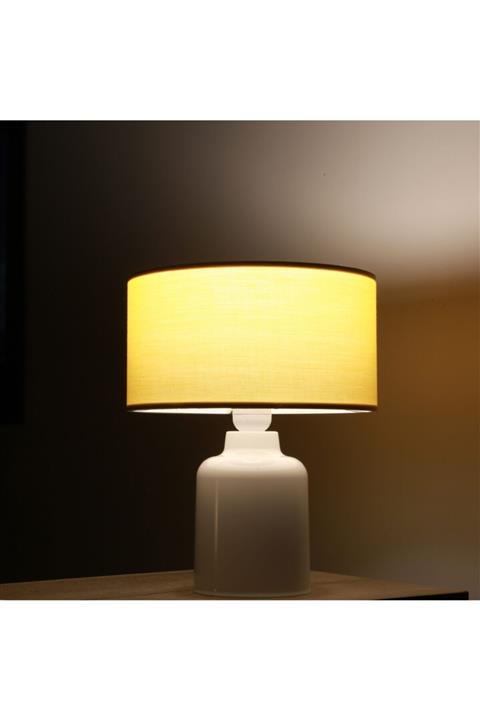 HOMİNG Kumaş Sarı Başlık Abajur