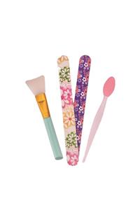 buenas store Maske Sürme Fırçası Siyah Nokta & Dudak Peeling Fırçası 2’li Kağıt Törpü