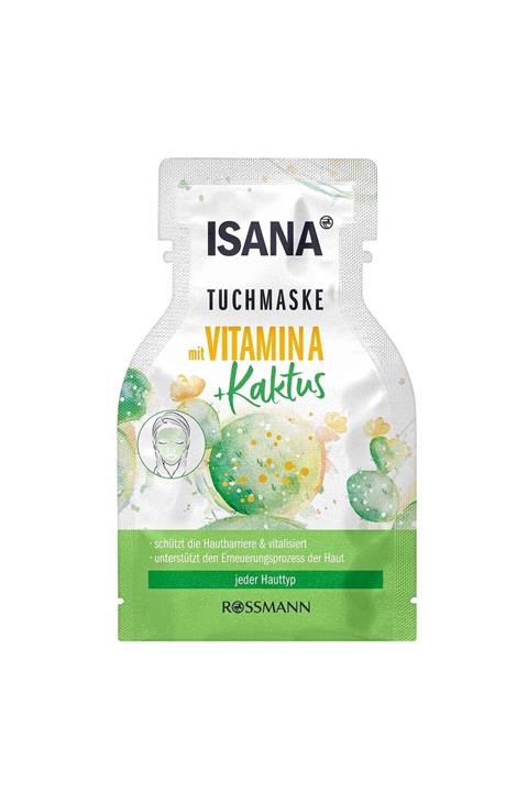 ISANA Yenileyici Kağıt Maske Vitamin A Kaktüs 1 Adet