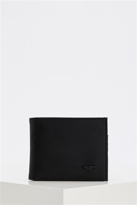 DeFacto Erkek Siyah Suni Deri Yatay Cüzdan R6856AZ21WN