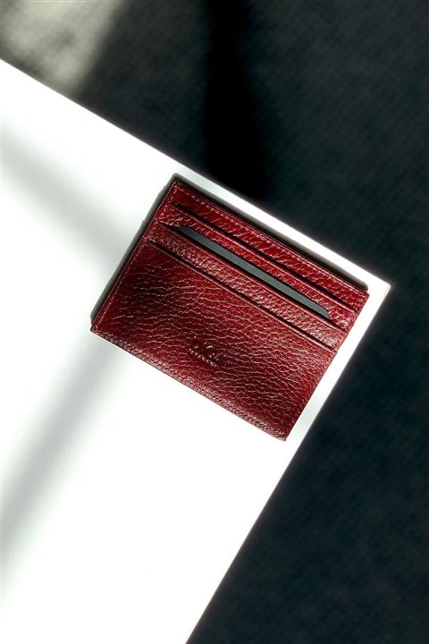 DİGA Klasik Deri Kartlık - Bordo