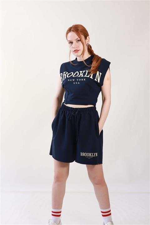 NOFILTER Mavi Brooklyn Penye Şort