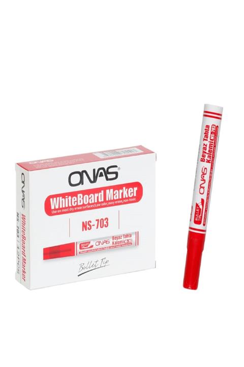 Onas Mikro: Ns-703 Tahta Kalemi Kırmızı ( 12 Adet ) /