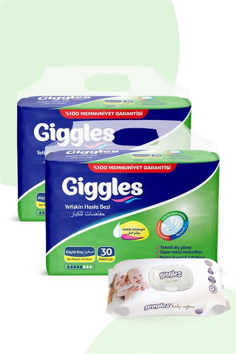 giggles Yetişkin Hasta Bezi Small 2 Paket 60 Adet