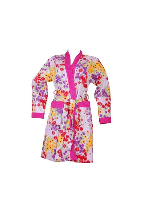 Lamizon Kadın Lm32921 Cepli Pamuklu Sabahlık Gecelik