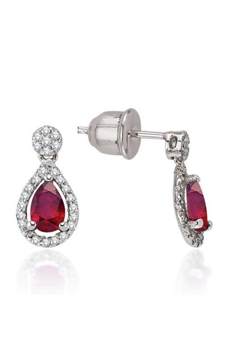 Emel Pırlanta 1.40 Ct. Pırlanta Yakut Küpe