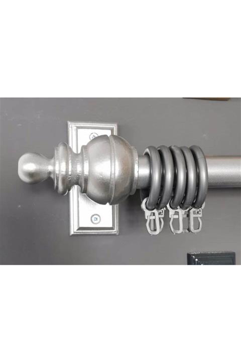 KİP PERDE & AKSESUARLARI Perde Silver Rustik Askı Borusu Takım 100 Cm