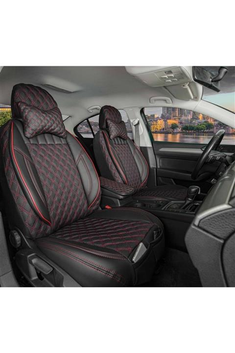 Stil Nissan Skystar Lüks Yarı Deri Oto Koltuk Kılıfı Ön/arka Set