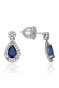 Emel Pırlanta 1.40 Ct. Pırlanta Safir Küpe