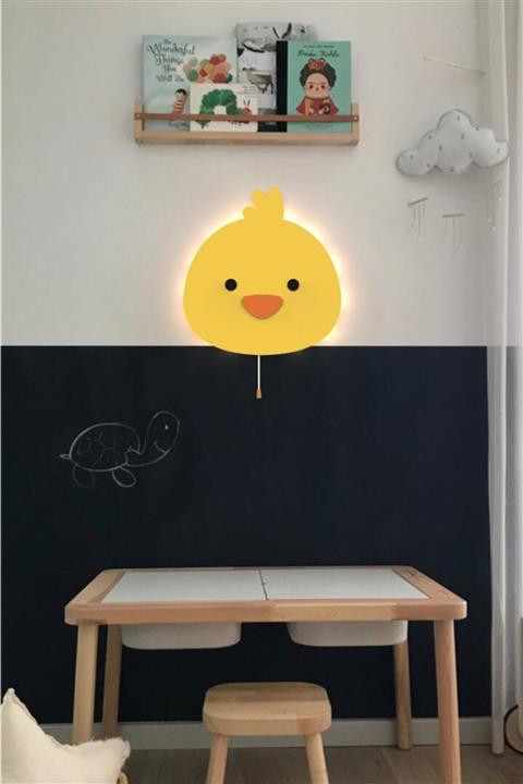 woodcas Çocuk Odası Dekoratif Sevimli Civciv Gece Lambası Led Aydınlatma
