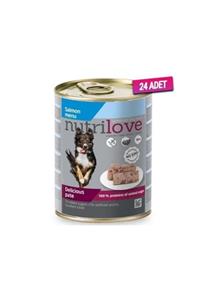 Nutri Love 24 Adet - Nutrilove Somon Etli Pate Ezme Köpek Konservesi 400 gr