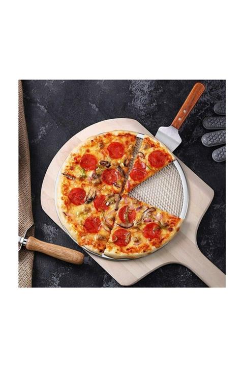 Şahin Pizza Screen  Alüminyum Paslanmaz Pizza Tavası,pizza Tepsisi-pizza Teli- Eşit Isı 37 cm