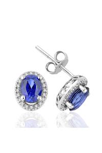 Emel Pırlanta 2.44 Ct. Pırlanta Safir Küpe