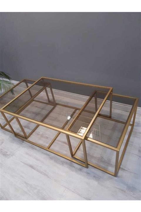 zey designer Metal Gold Orta Sehpa 66254589653256874