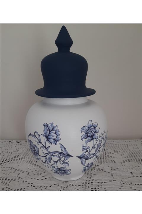 Banu Bolu home and woman Bleu Blanc Şah Vazo Bb3513