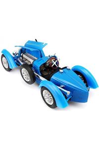 BBURAGO 2022 Yılbaşı Fırsatları - 1:18 Bugatti Type 59 1934 Mavi Model Araba - ™ Beyaz At®