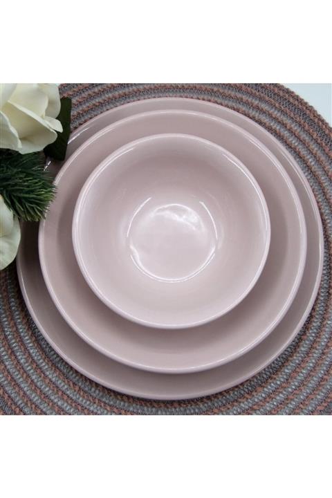 Arna Porselen Lila Arna 16 Parça 4 Kişilik Seramik Yemek Takımı