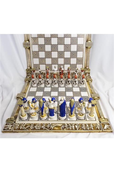 İlgimi Çekiyor Atlas Polyester El Boyaması Koleksiyon Satranç Seti