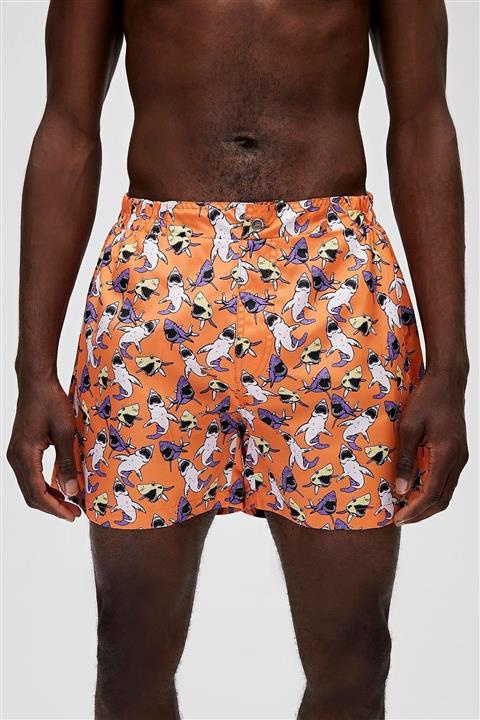 Bad Bear Erkek Deniz Şortu - Turuncu