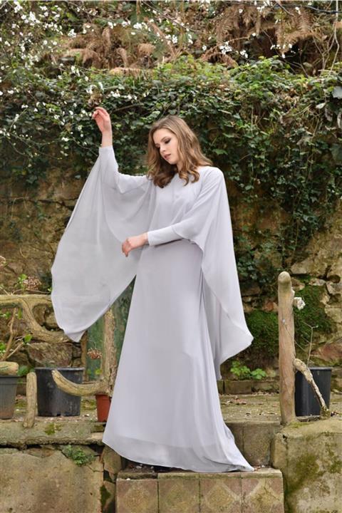 Verdetti Kadın Yarasa Kol Detaylı Abiye