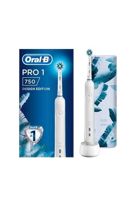 OralB 750 Pro 1 Beyaz Şarj Edilebilir Diş Fırçası + Seyahat Kabı