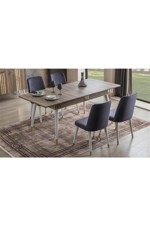 CaddeYıldız Karnaval Ceviz Yemek Masası Takımı