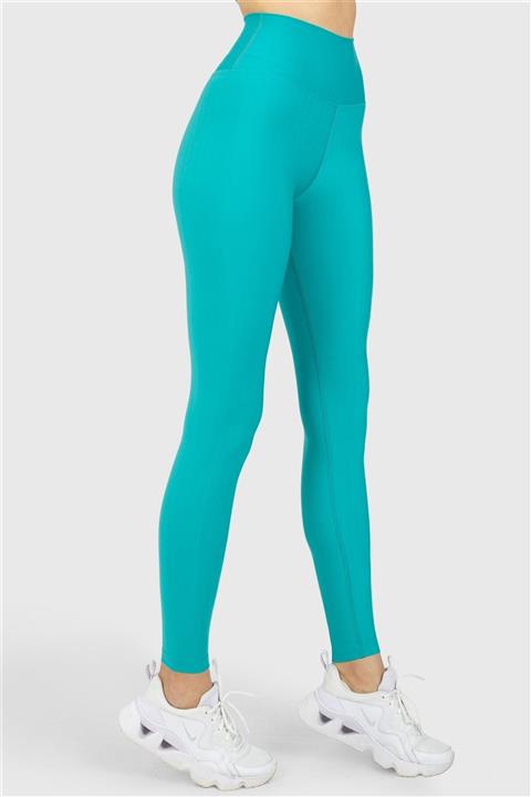 Superstacy Yüksek Bel Turkuaz Spor Tayt