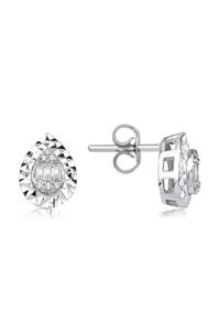 Yetkin Diamond 0.14 Karat Pırlanta Baget Küpe