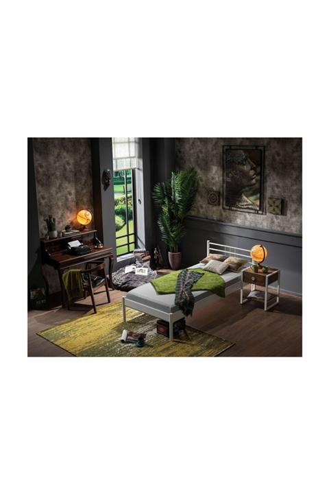 Vivense Unimet Manyas S Tek Kişilik Metal Karyola Beyaz 90x200