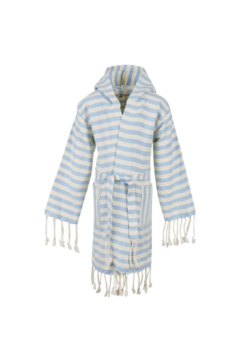 SO little Bebek Mavi Çizgili Peştemal Bornoz