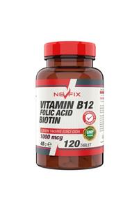 Nevfix Vitamin B12 Folic Acid&biotin 120 Tablet