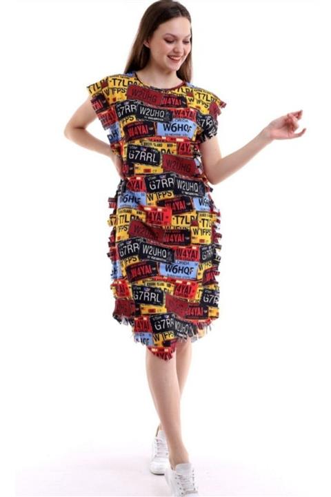 pancaro Kadın Çok Renkli Plaj Elbise