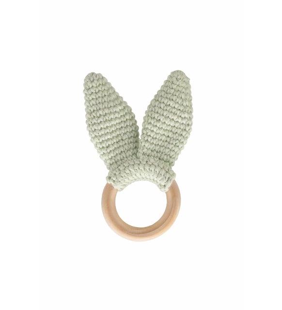 Babyjem Ahşap Halka Diş Kaşıyıcı Yeşil