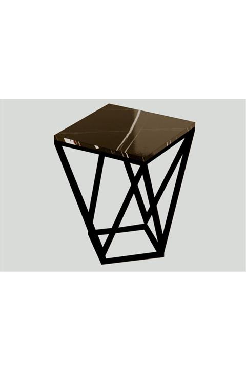 MARMORA Sahara Noir Mermer Troya Yan Sehpa