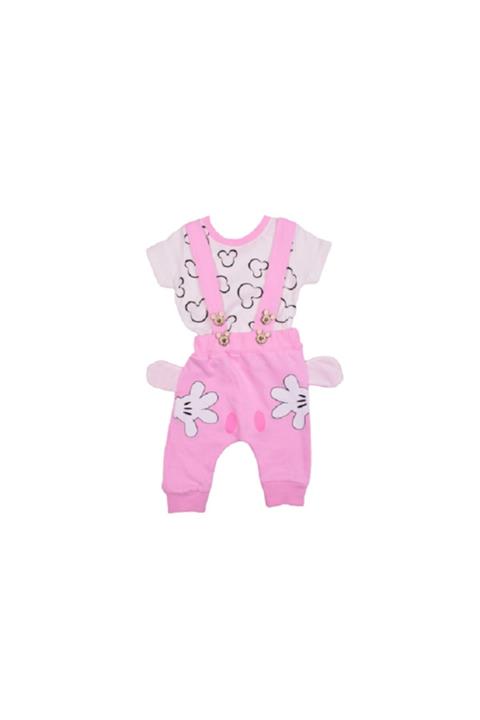 mod3 ailem Mickey Fareli Kız Bebek Takım Salopet