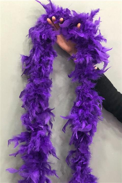 Aker Hediyelik Mor Otriş Tüyü 2 Yard 60 Gr Kaz Tüyü Krem Otriş Tüyler – Özel Gün Parti Süsü