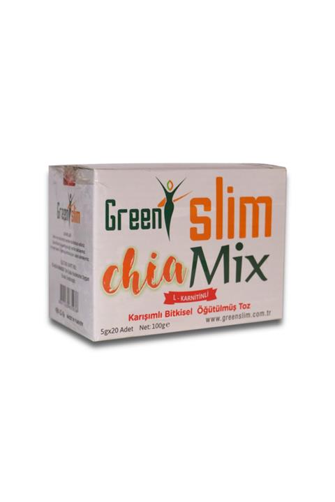 GREEN SLİM Chia Mix L Karnitinli Bitkisel Öğütülmüş Toz 20 Adet