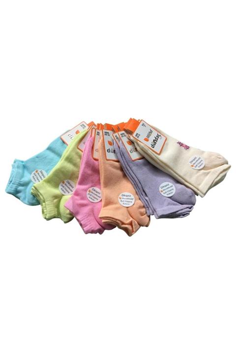 Dündar 6'lı Kız Çoçuk Modal Patik Çorap Burun Kısmı Dikişsiz