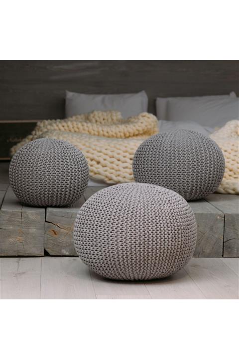 made up story Örgü Gri Puf / Medium