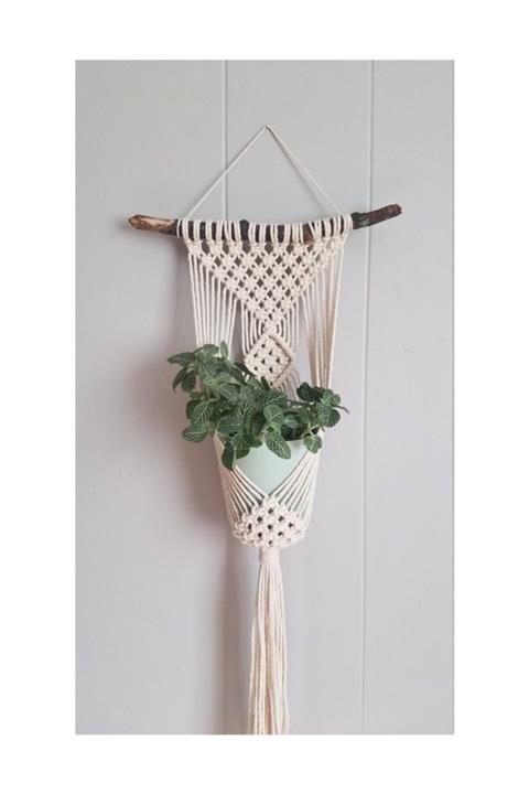 ivy dizayn Beyaz Vals Mini Saksılık