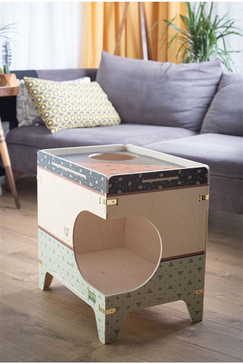 Wodiza Ahşap Kedi Kulübesi