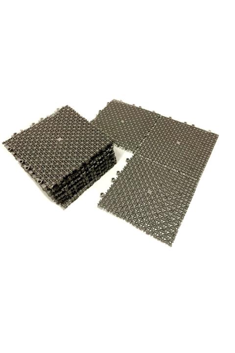 bademlerhali Islak Zemin Karosu Kırılmaz Geçmeli Yer Döşemesi 10 Adet Gri Renk