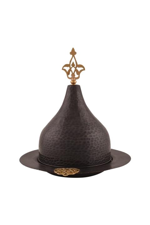 nusnus Bakır Orta Boy Kenarı Desenli Kubbeli Lokumluk