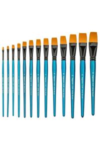 Bigpoint 210f Serisi Sentetik Kıl Düz Kesik Fırça No: 0-2-4-6-8-10-12-14-16-18-20-22-24 (13 Lü Set)