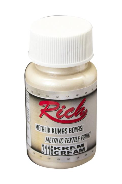 Rich Metalik Kumaş Boyası 50 cc. 3116 KREM