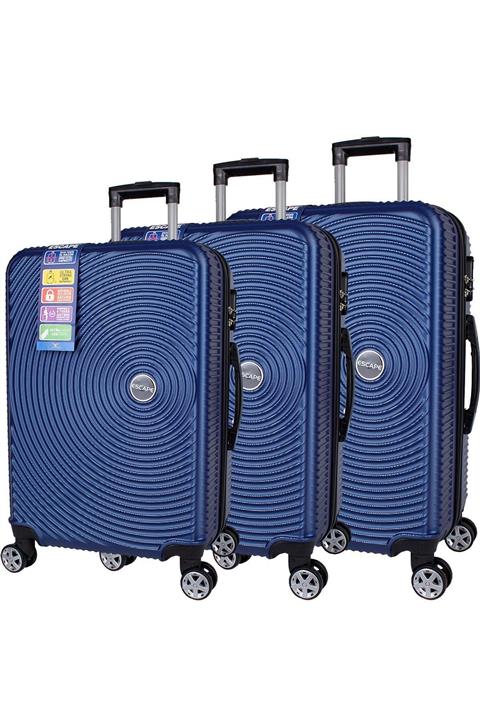 ESCAPE Lacivert  Samso Abs 8 Tekerlek Valiz Seti 2021