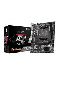 MSI Am4 A320 Ddr4 A320m-a Pro 4x Sata Hdmı Dvı Amd Ryzen Graphics 2x (pcıe) Matx