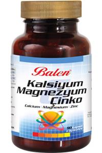 Balen Güçlü Kemik Yapısı Için Orjinal Kalsiyum & Magnezyum & Çinko 709 mg 90 Kapsül